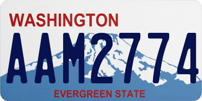 WA license plate AAM2774
