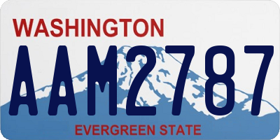 WA license plate AAM2787