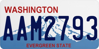WA license plate AAM2793