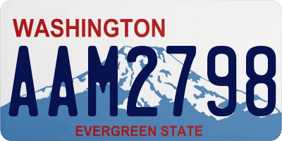 WA license plate AAM2798