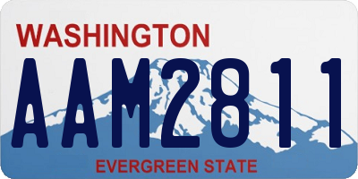 WA license plate AAM2811