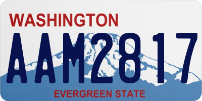 WA license plate AAM2817
