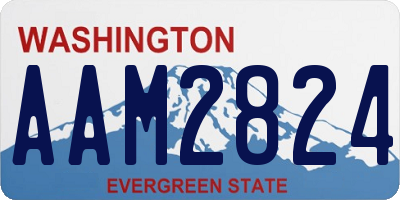 WA license plate AAM2824