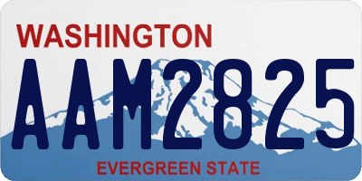 WA license plate AAM2825