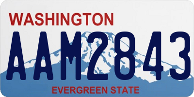 WA license plate AAM2843