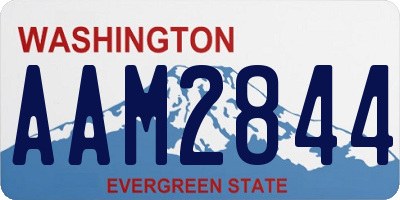 WA license plate AAM2844