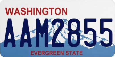 WA license plate AAM2855