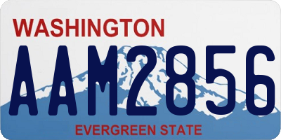WA license plate AAM2856