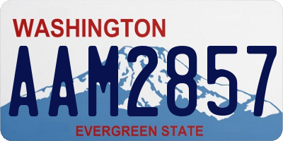 WA license plate AAM2857
