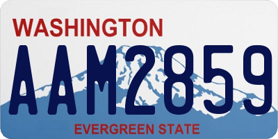 WA license plate AAM2859