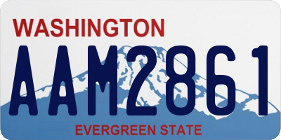 WA license plate AAM2861