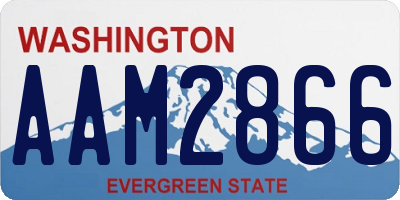 WA license plate AAM2866