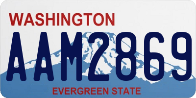 WA license plate AAM2869