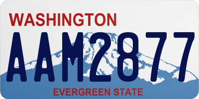 WA license plate AAM2877