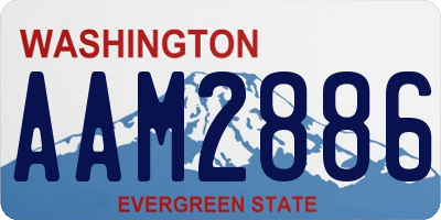 WA license plate AAM2886