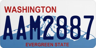 WA license plate AAM2887