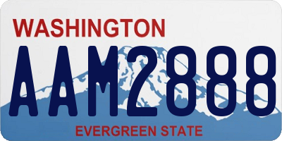 WA license plate AAM2888