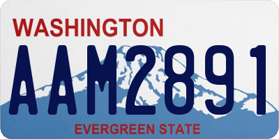 WA license plate AAM2891