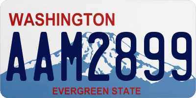 WA license plate AAM2899