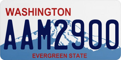 WA license plate AAM2900