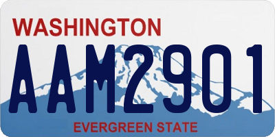 WA license plate AAM2901