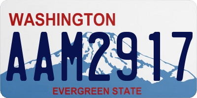 WA license plate AAM2917