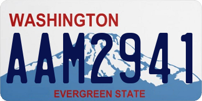WA license plate AAM2941