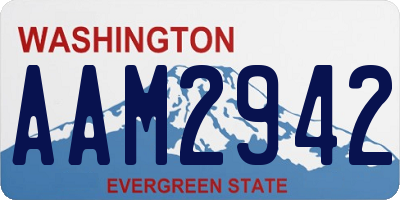WA license plate AAM2942