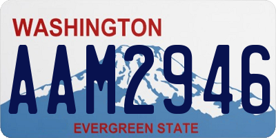 WA license plate AAM2946