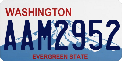 WA license plate AAM2952