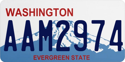 WA license plate AAM2974
