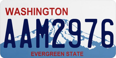 WA license plate AAM2976