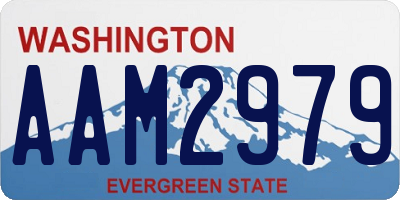 WA license plate AAM2979
