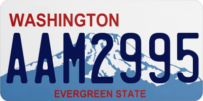 WA license plate AAM2995