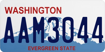 WA license plate AAM3044