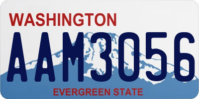 WA license plate AAM3056