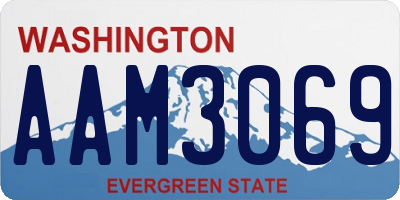 WA license plate AAM3069