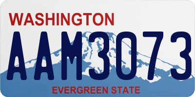 WA license plate AAM3073