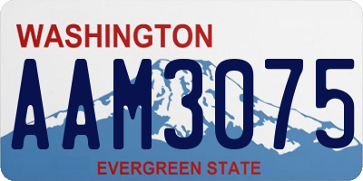 WA license plate AAM3075