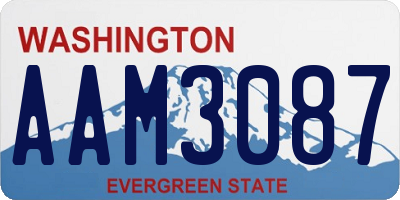 WA license plate AAM3087