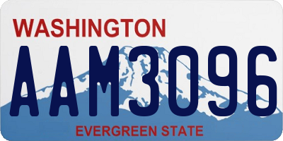 WA license plate AAM3096
