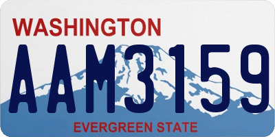 WA license plate AAM3159