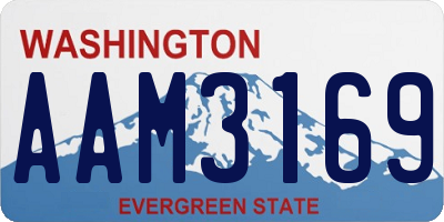 WA license plate AAM3169