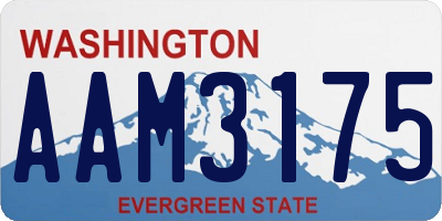 WA license plate AAM3175