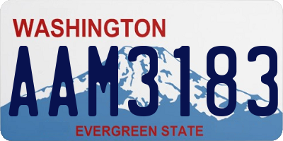 WA license plate AAM3183