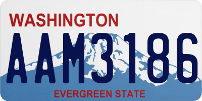 WA license plate AAM3186