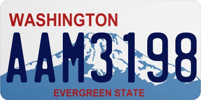 WA license plate AAM3198
