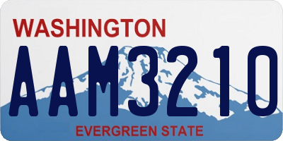 WA license plate AAM3210
