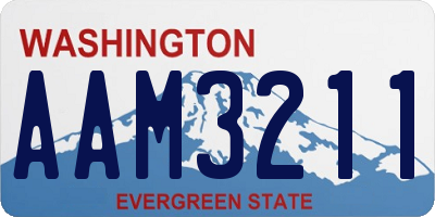 WA license plate AAM3211