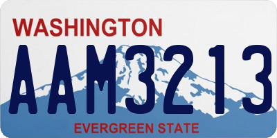 WA license plate AAM3213